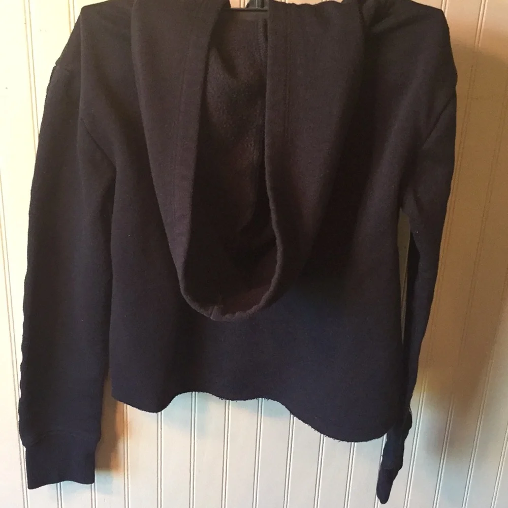 Justice black hoodie zip up jacket size‎ 7